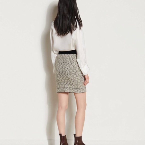 Sandro - Jazz Jacquard Knit Skirt - Size 0 - Picture 5 of 6